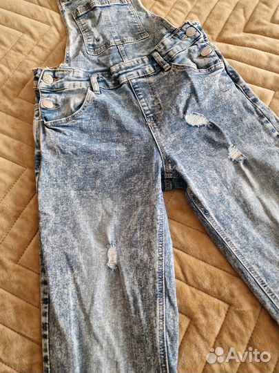 Джинсовый комбинезон р.146-152