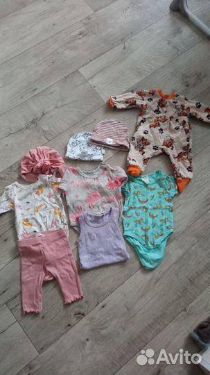 Вещи пакетом для новорожденного девочки 56 62