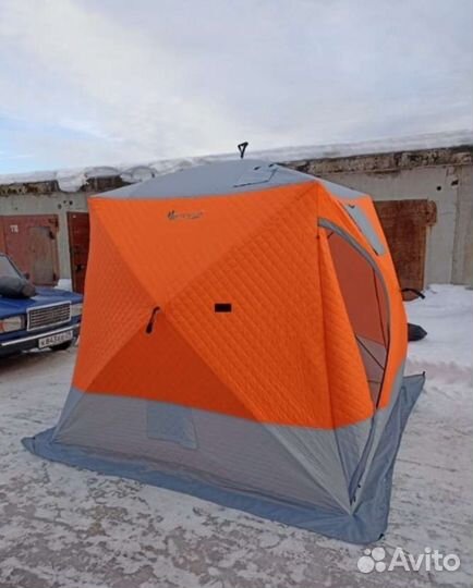 Мобильная баня палатка куб зимняя mircamping-2017