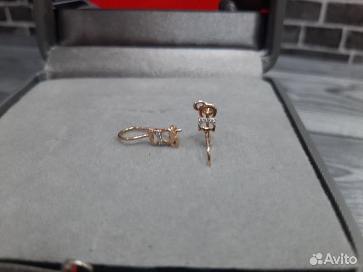 Серьги 375 пробы, р.0