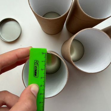 93 Тубус-футляр картонный с железной крышкой 13 см