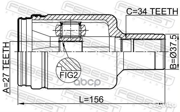 Шрус MB W211 03- внутр.лев. 1611211LH Febest