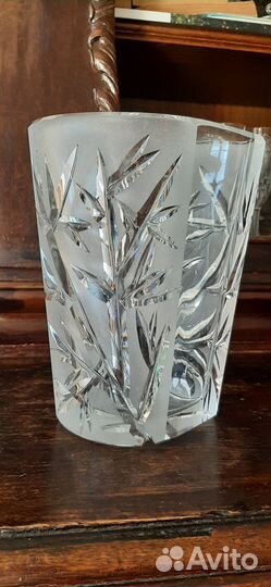 Ваза хрустальная СССР Иней