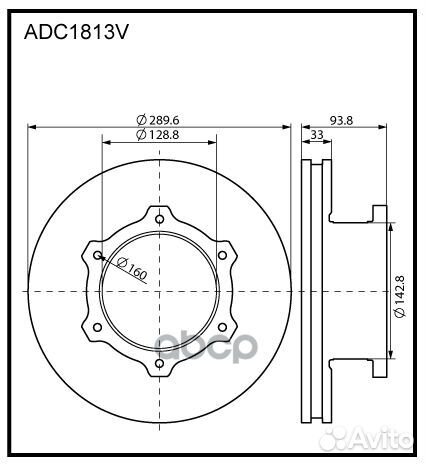 Диск торм. GAZ Gazelle next ADC1813V allied nippon