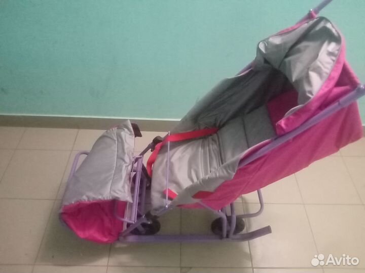 Коляска-санки зимние детские