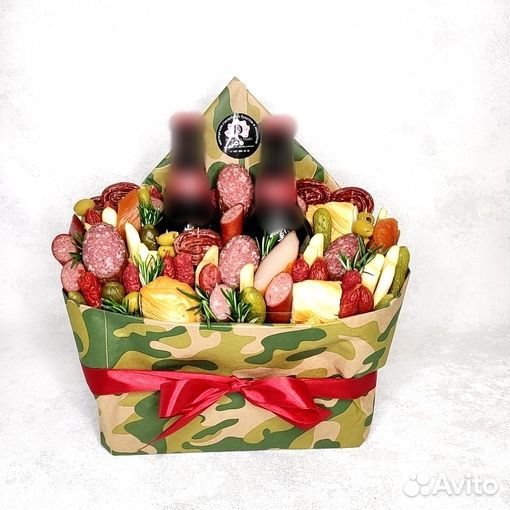 Мужской букет к пенному. Съедобный подарок мужу