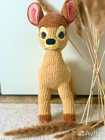 Олененок Бэмби (вязаные игрушки амигуруми крючком)