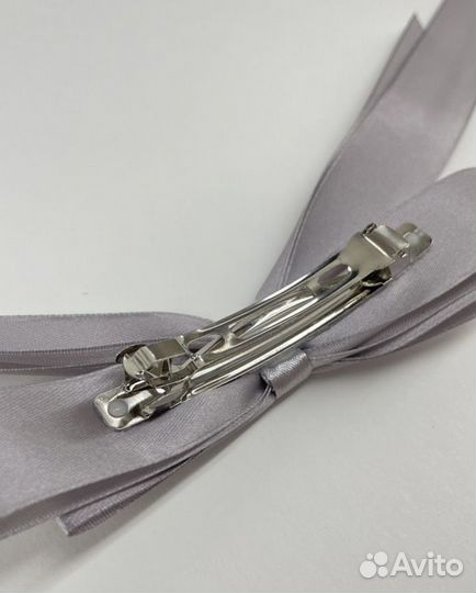 Бант для волос на заколке-автомат, атласный бант