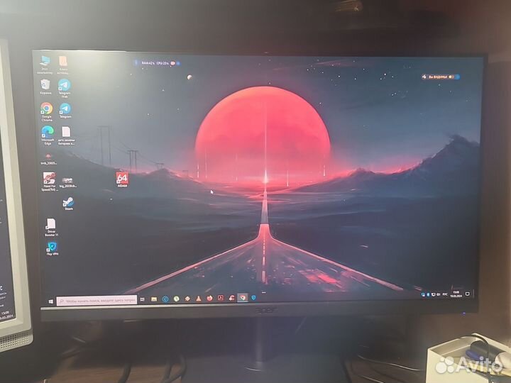 Игровой компьютер с монитором