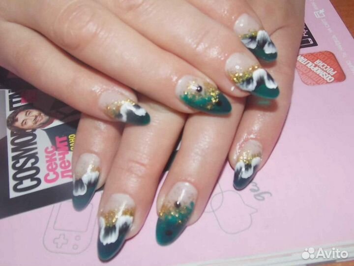 Наращивание ногтей, гель-лак, покрытие на ногах