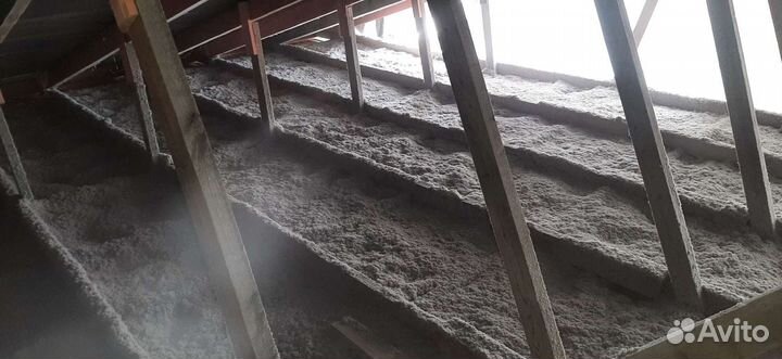 Утепление эковатой