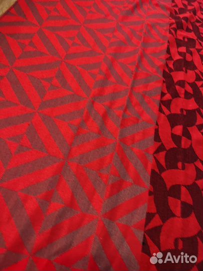 Шарф красный и розовый