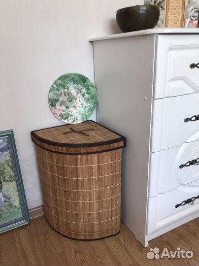 Корзина для белья бамбук