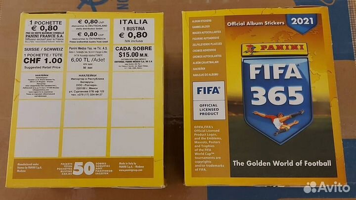 2 блока (100 пакетов всего) Фифа 2021 Panini