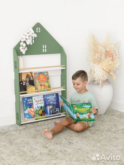 Стеллаж детский Монтессори для книг 