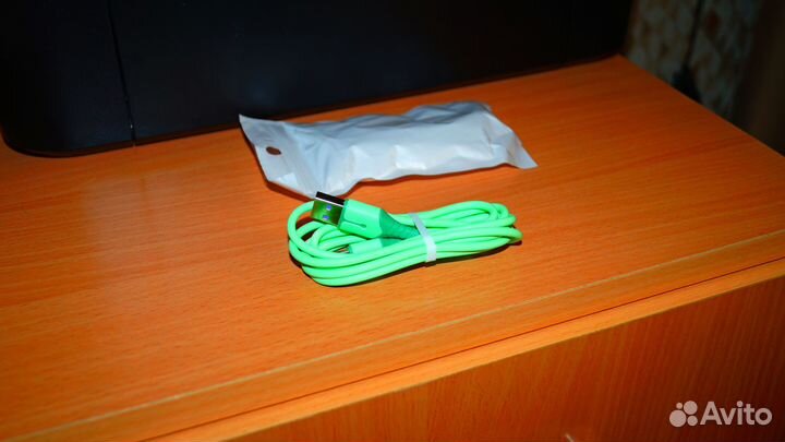 Кабель Type-C USB зеленый