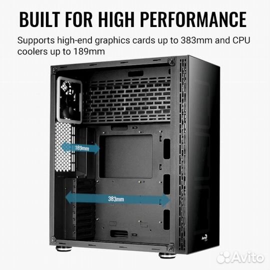 Корпус FullTower aerocool TOR PRO black (ATX, без