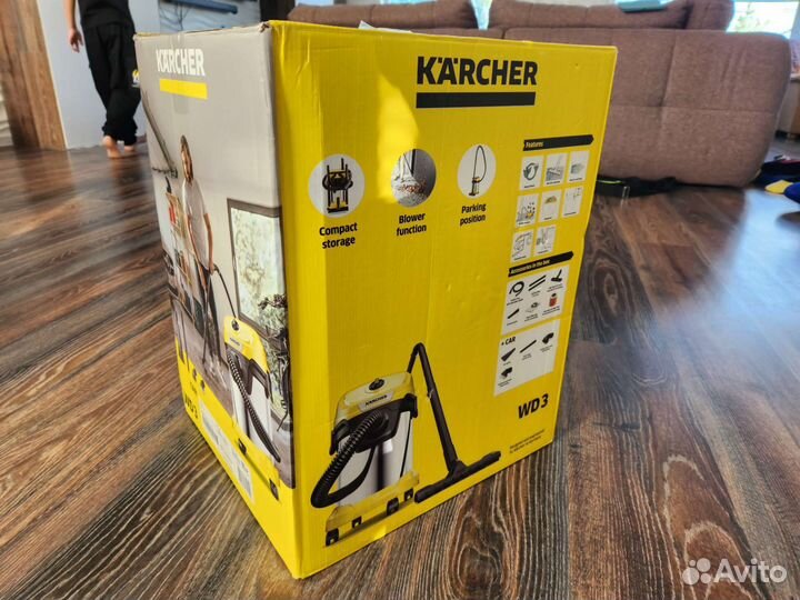 Моющий пылесос Kercher WD3 S V-17/6/20 CAR