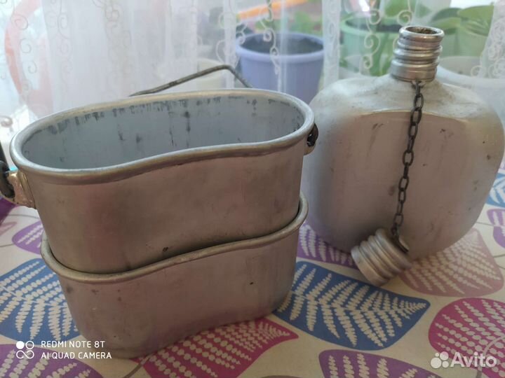 Армейская фляга с котелками 3 в 1