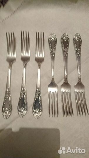 Мельхиоровые столовые приборы 