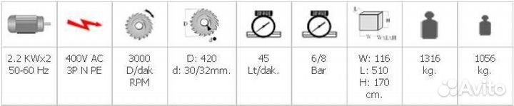 Двухголовочная пила Yilmaz DC 421 PS / PSD, новая