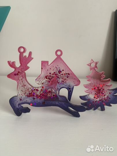 Елочные Игрушки из эпоксидной смолы