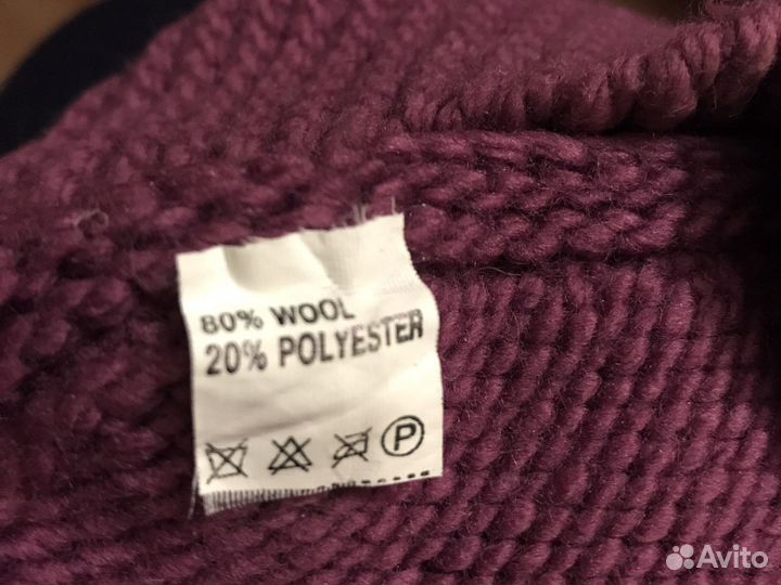 Берет и шарф шерсть, 56-57 р