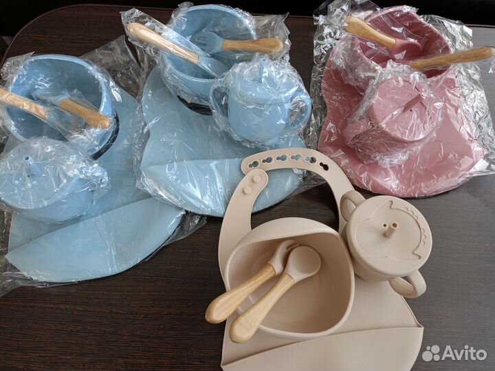 Новая детская силиконовая посуда