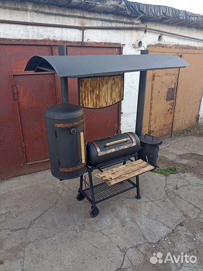 Мангал Смокер. Коптильня. 5 в 1