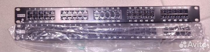 Патч-панель телефонная 19”, 1U, 50xRJ45 Eurolan