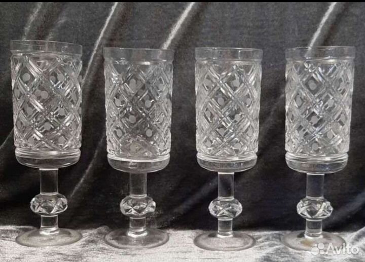 Хрустальные фужеры 4 и 5 шт,каталог лзхс