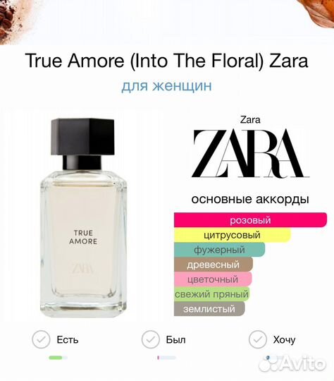 Духи женские zara