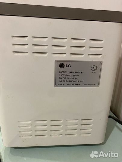 Хлебопечка LG, HB-202CE, 2L. на доставке