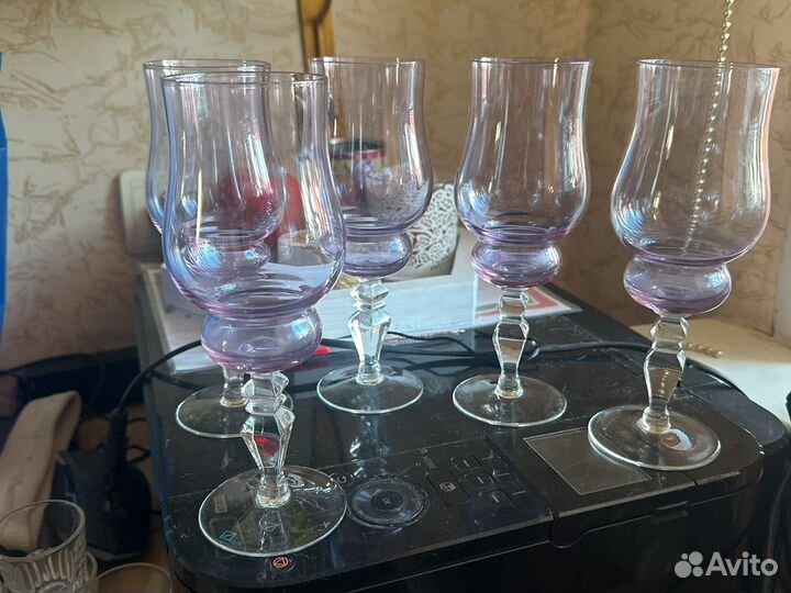 Фужеры цветное стекло СССР