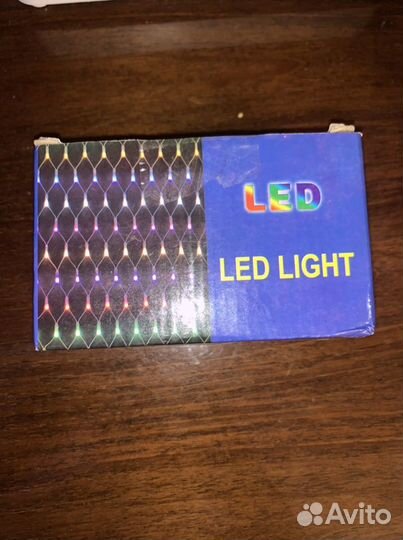 Гирлянда сетка(занавес) штора на окно