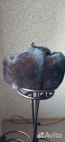 Норковая шапка мужская ушанка