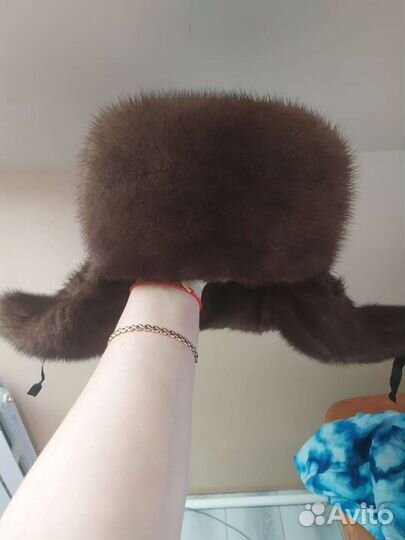 Норковая шапка мужская ушанка