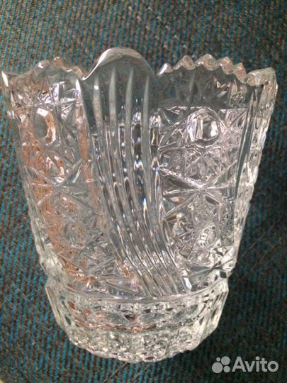 2 вазы хрусталь