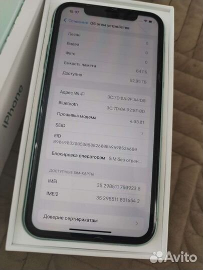 iPhone 11 64 в оригинале обмен
