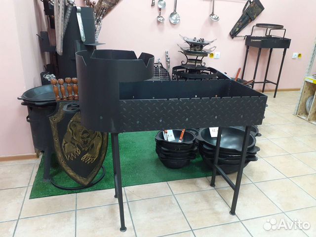 Мангал с печью под казан