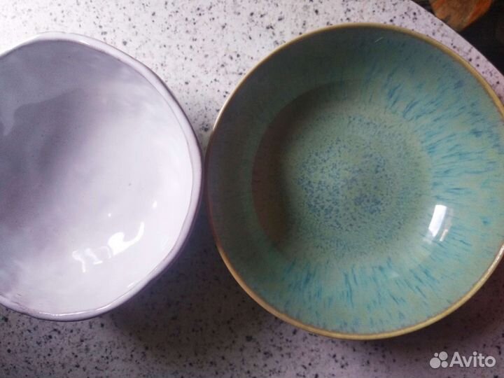 Тарелки, салатники глубокие ручной работы