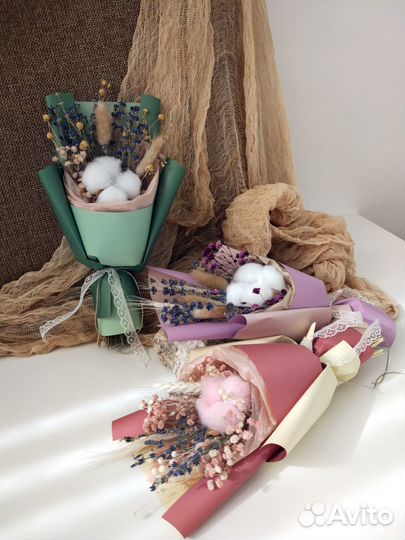 Букетики из сухоцветов