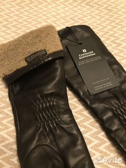 Перчатки кожаные, т. коричневые, размер 7