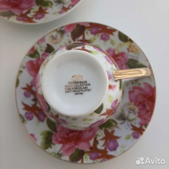 Чашка с блюдцем фарфор Япония