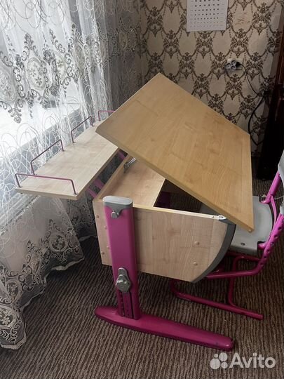 Растущая парта и стул бу