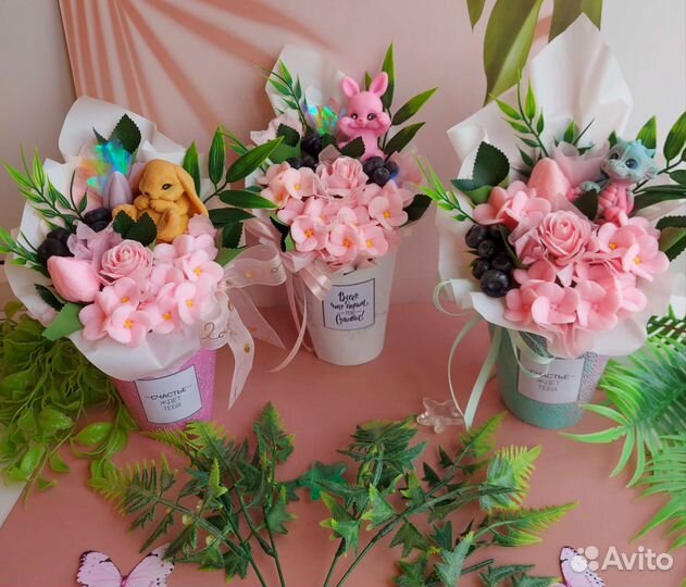 Букет цветов из мыла