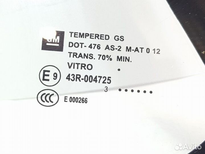 Стекло двери задней заднее левое Opel Mokka 2015