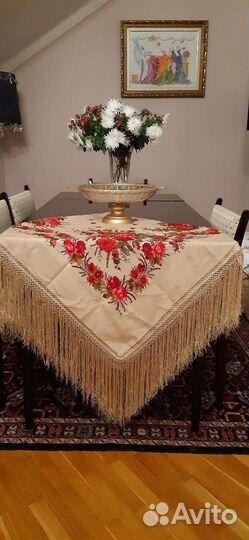 Шерстяной платок шаль времен СССР