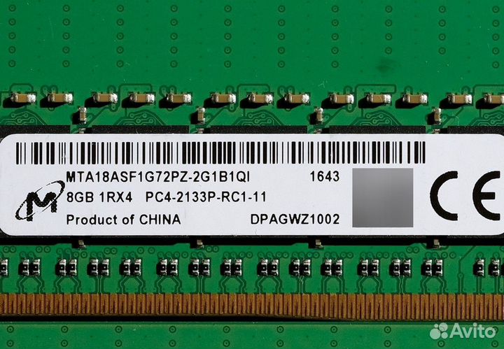 8GB DDR4 ECC REG 1Rx4 PC4-2133P-R -4шт