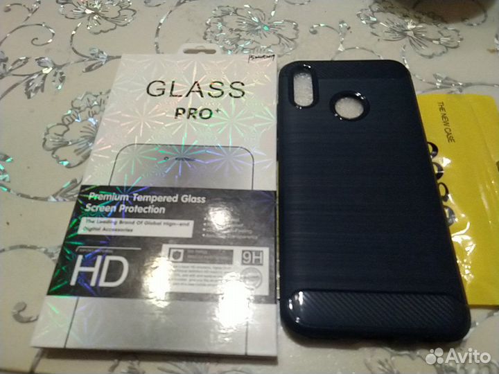 Huawei P Smart 2019 чехол и защитное стекло